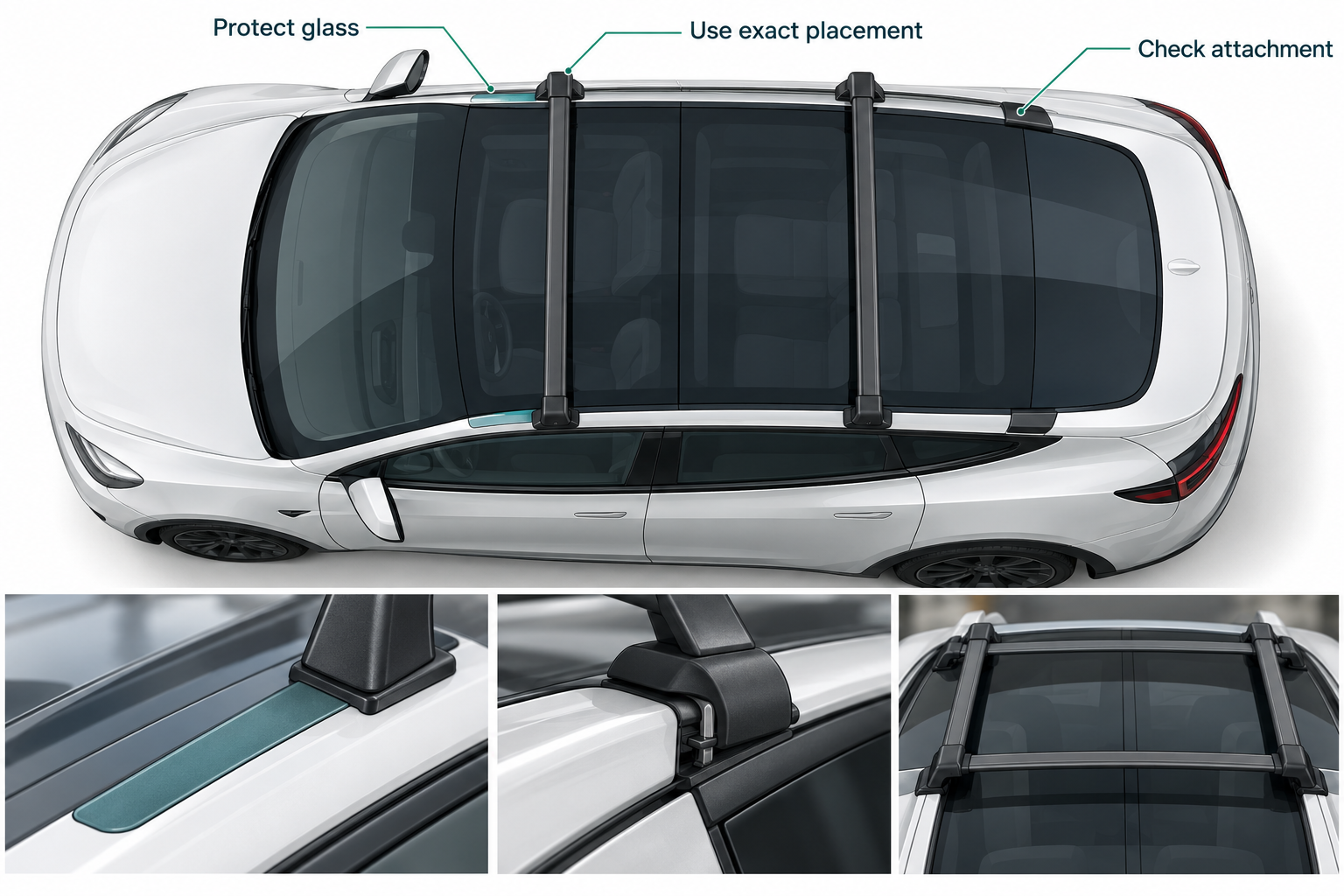 Glass protection and rack placement